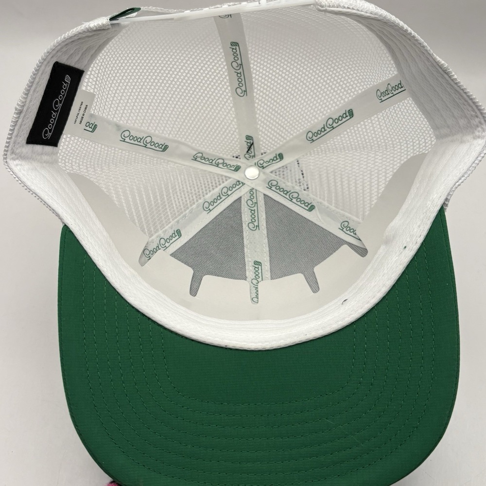 Good Good Golf "Drain It" Trucker Cap NWT Hat Adjustable Green Mesh Breathable - Picture 6 of 7